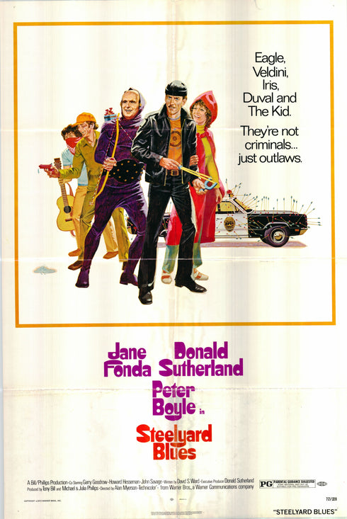 steelyard blues 1972 style b one sheet poster folded